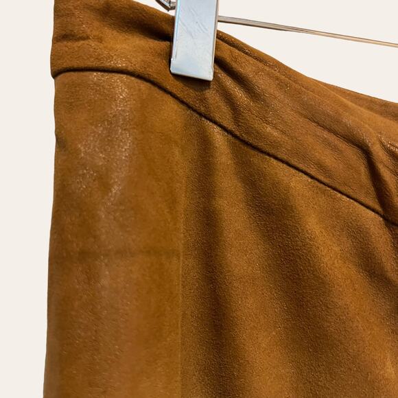 Vintage Brown Leather High Waist Wide Leg Pants Size 10 - Picture 5 of 8